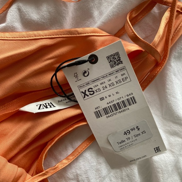 Zara Orange Maxi Dress - Picture 2 of 8